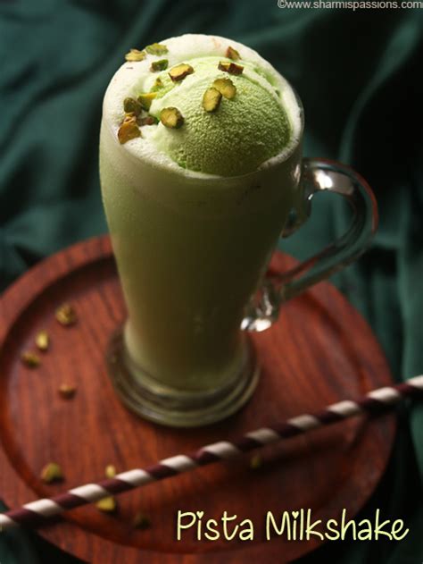 Pistachio Milkshake Recipe | Pista Milkshake Recipe - Sharmis Passions