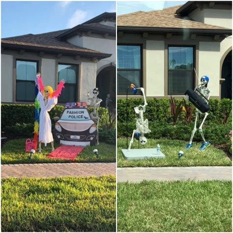 Family's Funny Skeleton Decorations For Halloween | POPSUGAR Family