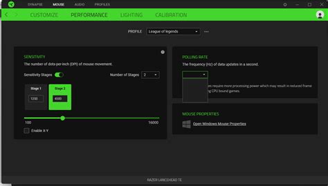 Synapse Mouse Polling rate not showing | Razer Insider