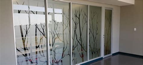 Frosted window film cut (1), frosted, glass, film, with, branches, cut, away, custom, design ...