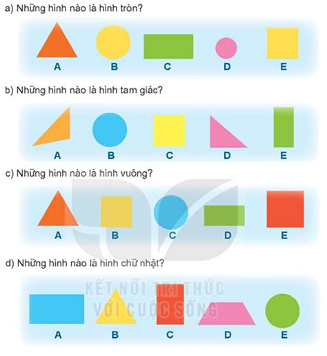 Sách giáo khoa toán lớp 1 kết nối tri thức - Bài 7: Hình vuông, hình ...