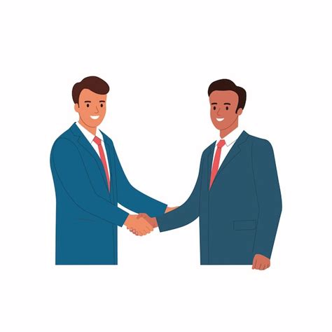 Premium Vector | Men shake hands male handshake of business partners ...