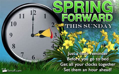 Spring forward this Sunday - Just a little reminder before you go to ...