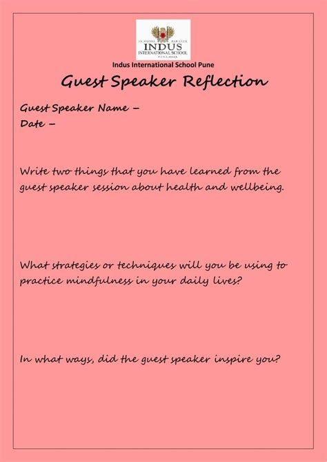 Guest speaker Sheet worksheet | Live Worksheets - Worksheets Library