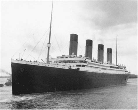 Black and White Photo 8X10 Titanic departing Southampton for New York