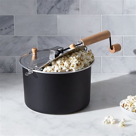 Stovetop Black Popcorn Popper | Crate and Barrel