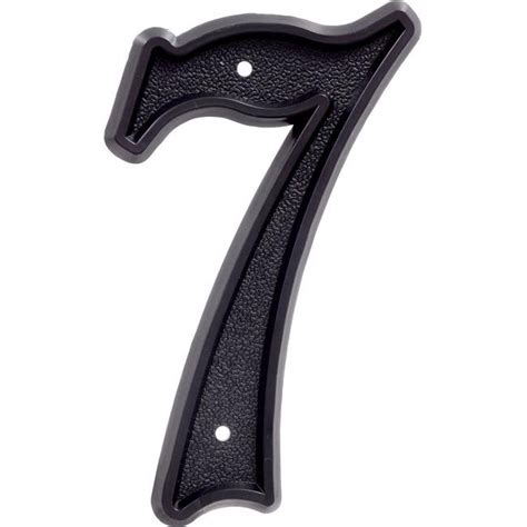 Hillman Group 844047 6 in. Matte Black Plastic House Number - 7 - 6 Piece - Walmart.com ...