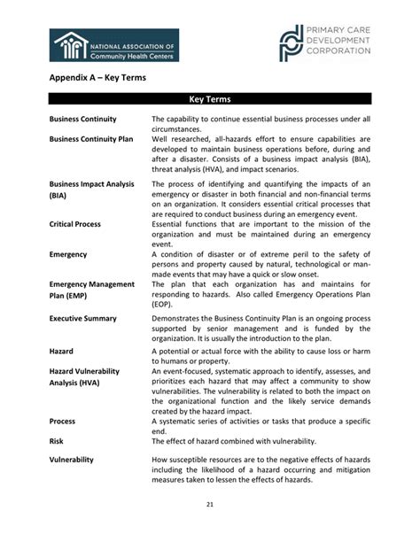 Business Continuity Plan Template in Word and Pdf formats - page 21 of 25