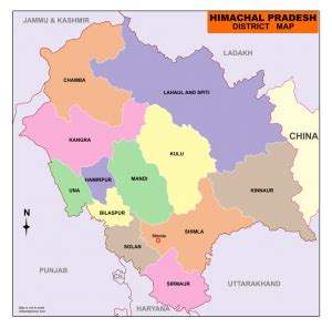 Himachal Pradesh Map- Download Map Of Himachal Pradesh Free PDF ...