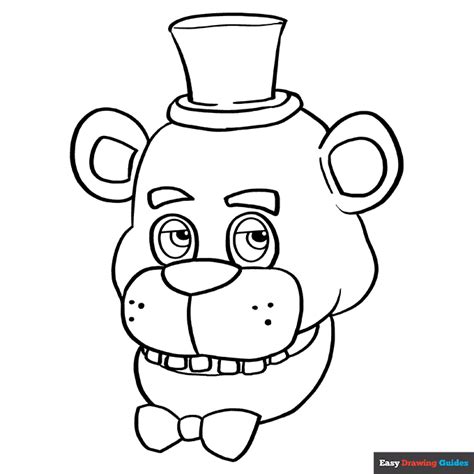 Freddy Fazbear from Five Nights at Freddys Coloring Page | Easy Drawing ...