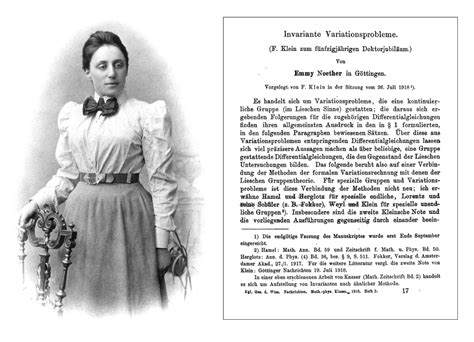 Emmy Noether and One of the Deepest Observations in All of Physics | by Marco Tavora Ph.D ...