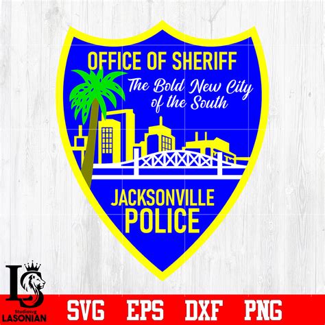 Badge Office of Sheriff Jacksonville Police svg eps dxf png file – lasoniansvg