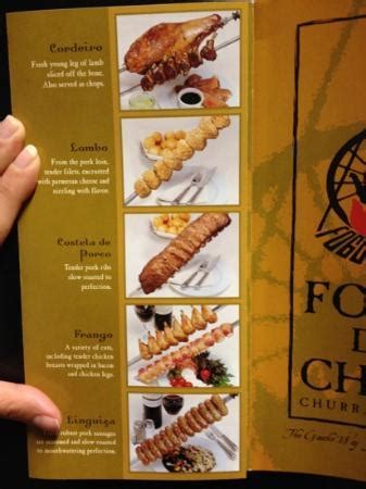 other half of menu - Picture of Fogo de Chao Brazilian Steakhouse, Austin - TripAdvisor