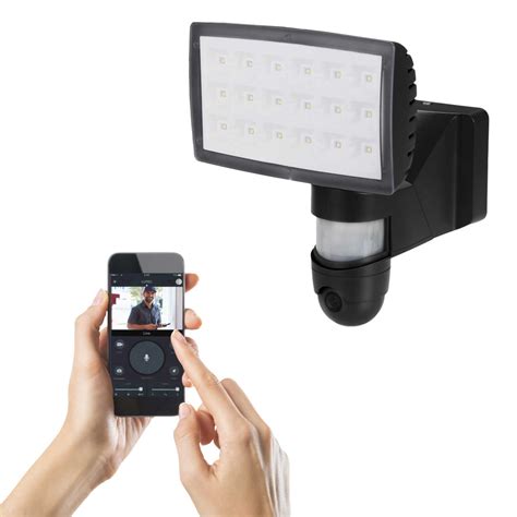 Lutec Peri 25W LED Wi-Fi Security Flood Light with Camera and Audio ...