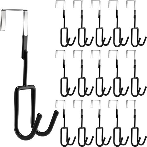 Amazon.com: 16 Packs Over The Door Double Hanger Hooks Metal Door Over ...