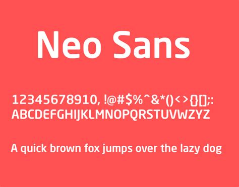 Neo Sans Font Free - Free Fonts