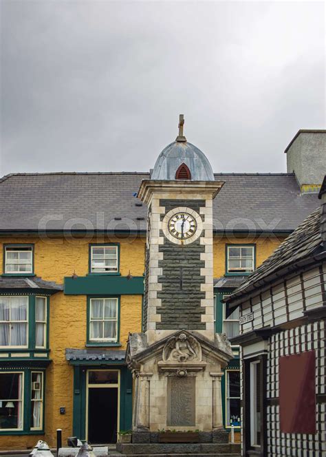 Old building architecture in Brecon town | Stock image | Colourbox