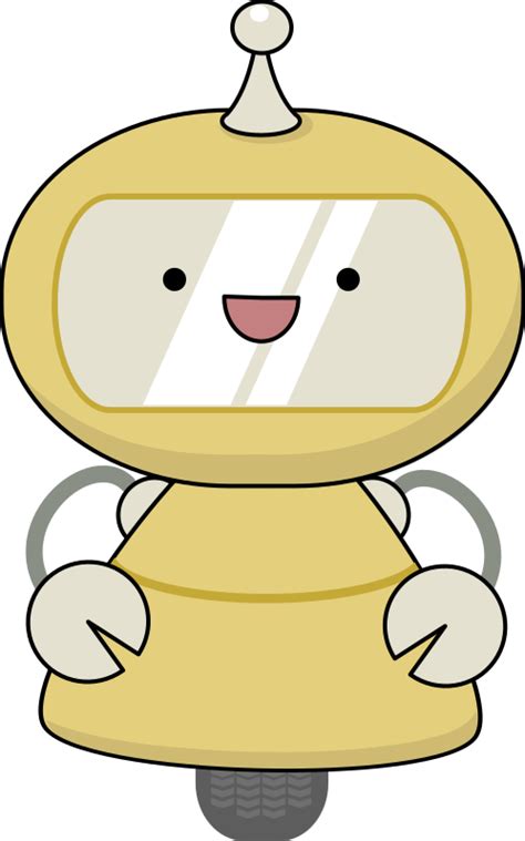 Friendly robot in yellow - Openclipart