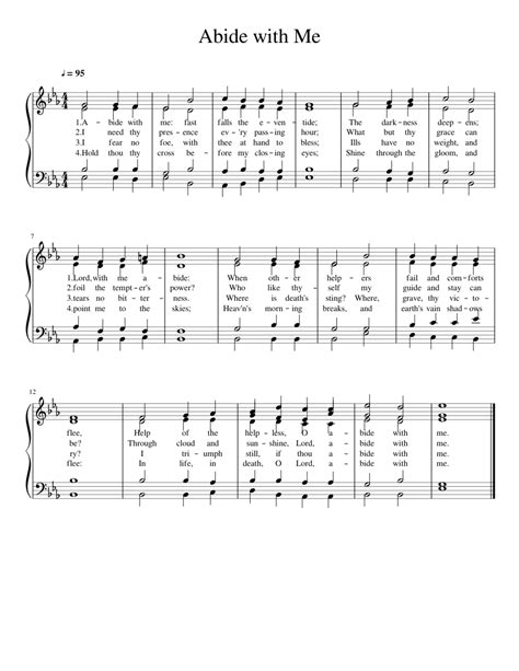 Abide with Me SATB Sheet music for Piano (Solo) | Musescore.com