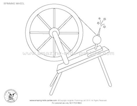 Sleeping Beauty Spinning Wheel Coloring Pages | Sleeping beauty party, Beauty party, Spinning wheel