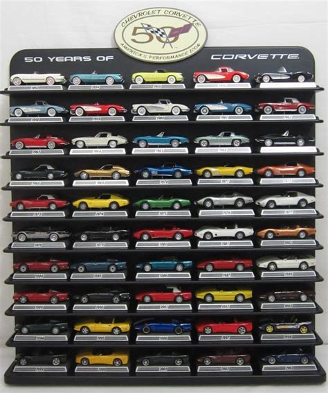 Danbury Mint 50 Years Of Corvettes Collectible 1:43 Cars and Display ...