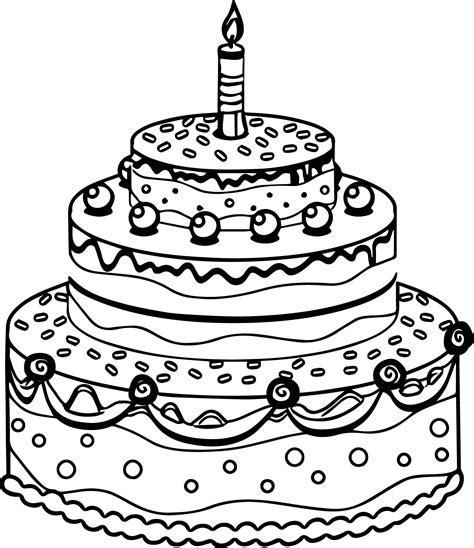 22 Best Birthday Cake Coloring Pages - Best Recipes Ideas and Collections