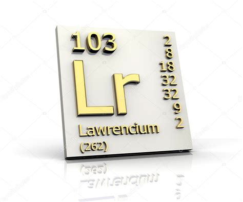 Lawrencium Periodic Table of Elements — Stock Photo © fambros #6289275