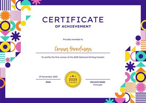 Contest Winning Certificate | Free Certificate Template - Piktochart