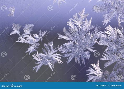 Snowflakes on window stock image. Image of freeze, season - 12273417