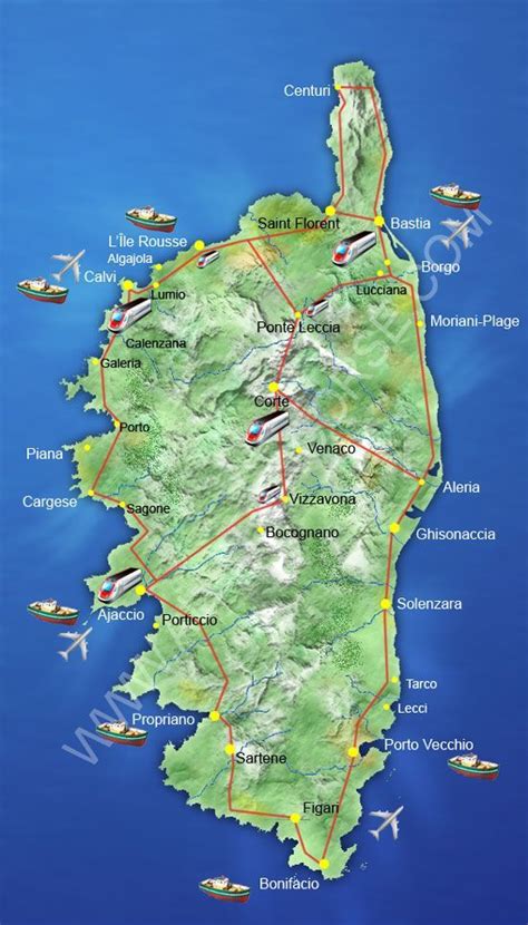 Carte de la Corse | Corse carte, Corse, Corse voyage