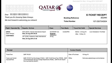 Booking Reference In Qatar Airways