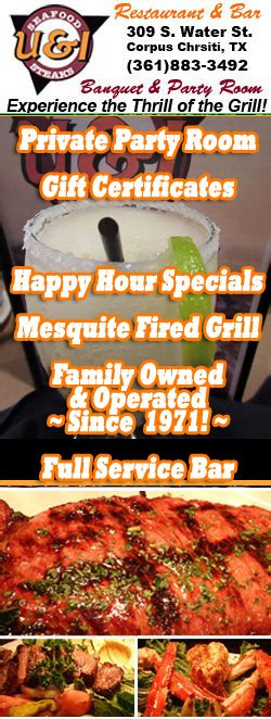 Corpus Christi Happy Hour ~ Nightlife & Entertainment Guide ~ Bars & Clubs