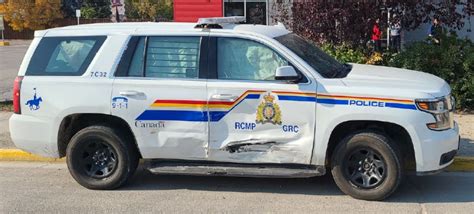 RCMP police car crashes while responding to call in The Pas, Man ...