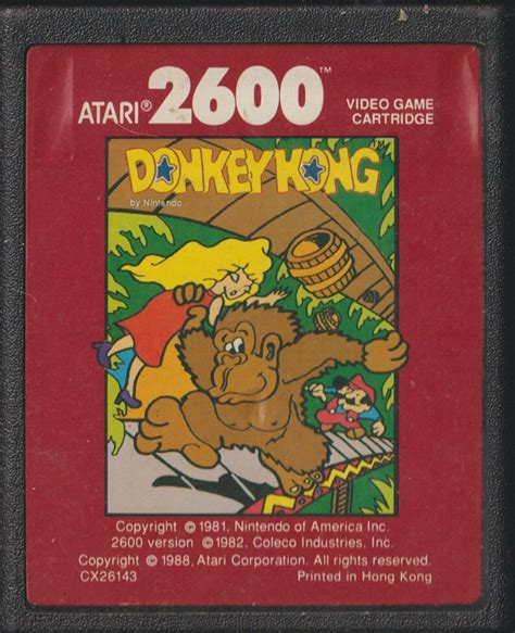 Donkey Kong Atari 2600 Action Video Game | Etsy