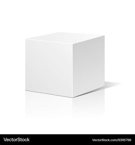 White 3d box Royalty Free Vector Image - VectorStock