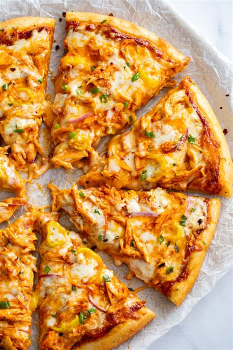 Buffalo Chicken Pizza - The Cozy Cook