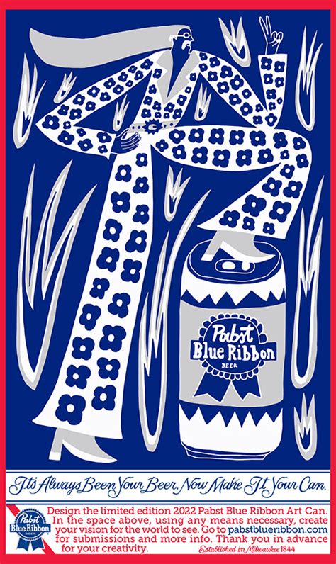 Pabst Blue Ribbon Art Can 2021 / illustration proposal :: Behance