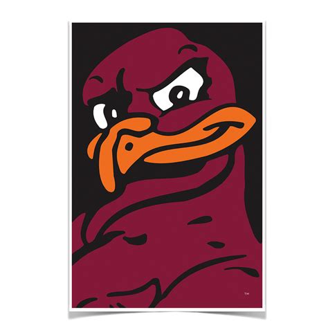 Virginia Tech Hokies "Hokie Bird" Officially Licensed Wall Art - Hokie ...