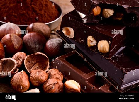 chocolate with some ingredients Stock Photo - Alamy