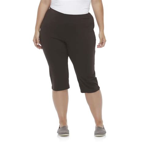 Basic Editions Women's Plus Capri Pants - Clothing, Shoes & Jewelry - Clothing - Women's ...