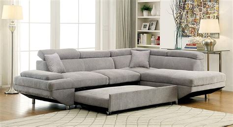 Modern Sectional Sofa With Pull Out Bed Grey Trundle On Wheels Large | Interior Design Ideas