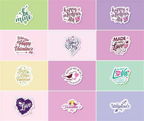 Valentine's Day Graphics Stickers to Share Your Love and Affection 18709634 Vector Art at Vecteezy