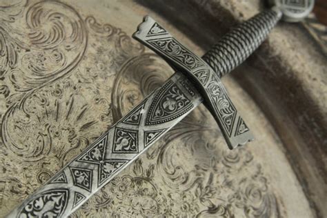 Heavy pewter engraved SWORD LETTER OPENER Made in by BlackCatHill