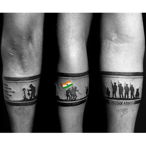 Buy voorkoms Indian Army Hand Band Waterproof Temporary Tattoo For Boys ...