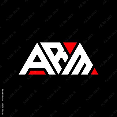 ARM letter logo design with polygon shape. ARM polygon and cube shape ...