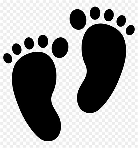 Footprint Clipart - Baby Feet Silhouette - Free Transparent PNG Clipart Images Download