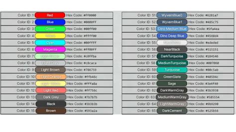 ARK Survival Evolved Color IDs Guide - Touch, Tap, Play