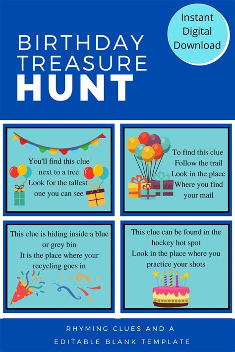 Birthday Treasure Hunt Ideas