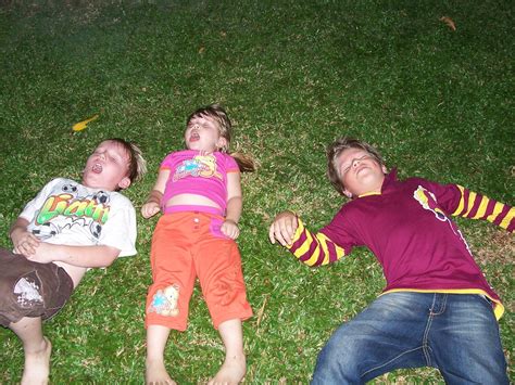 The Kids "playing dead" | It was Lucy's idea, that they shou… | Flickr