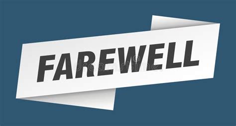 Farewell Banner Template. Farewell Ribbon Label Stock Vector ...